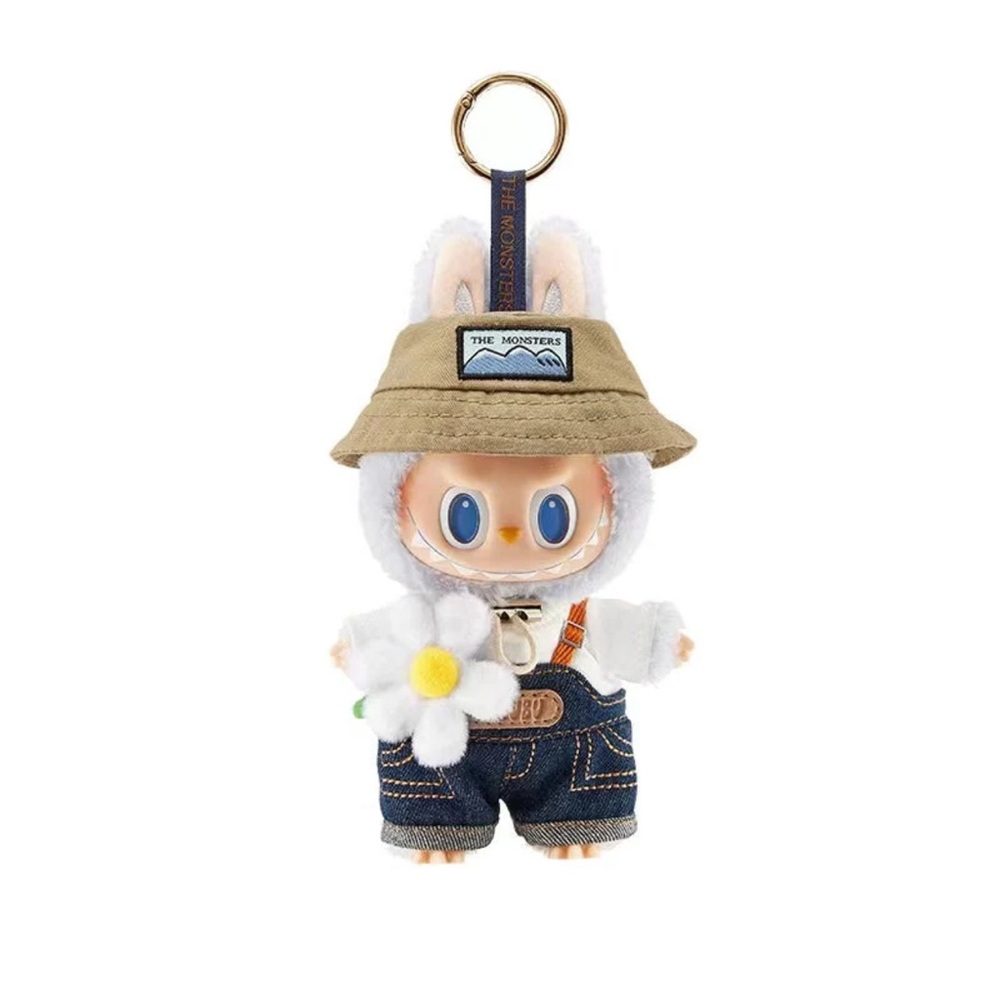 Charming Plush Doll Keychain with Hat and Flower